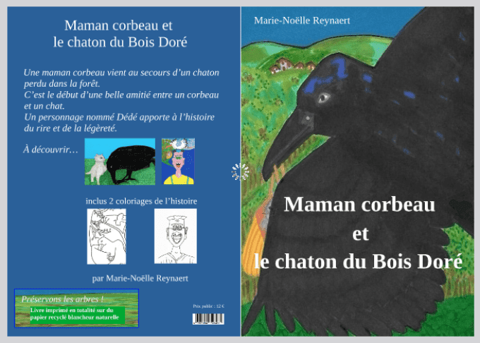 Livre pour enfants "Maman corbeau et le chaton du Bois Doré